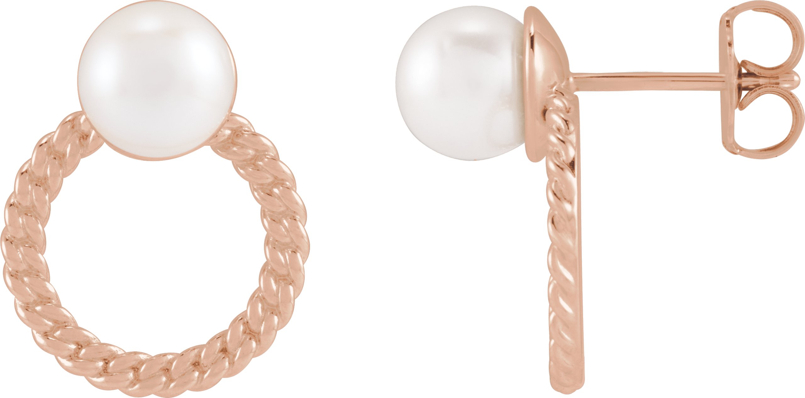Pearl & Chain Earrings