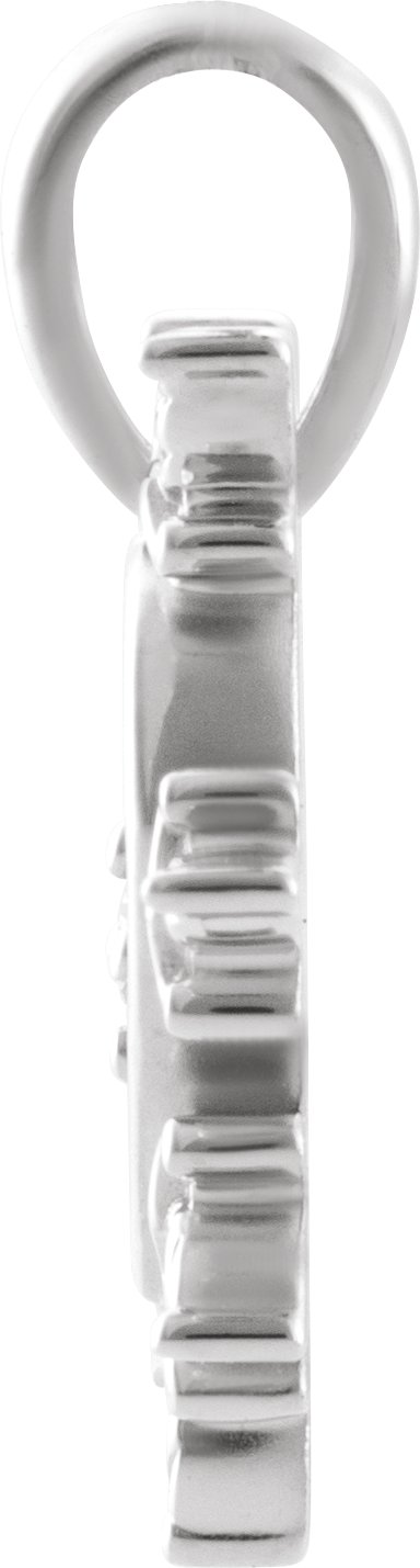 .03 CT Natural Diamond Heart & Daggers Pendant view 2