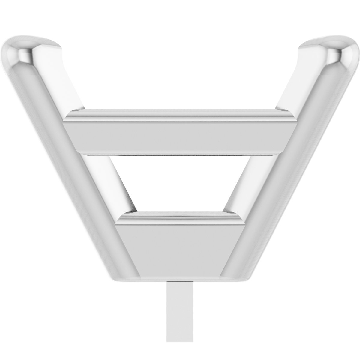 Square 4-Prong Tapered Low Peg Setting