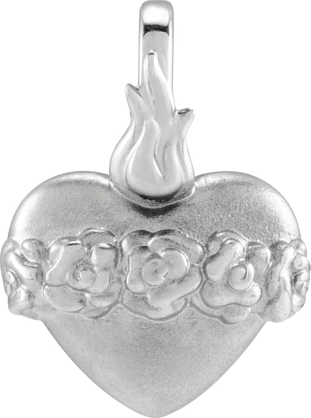 Sterling Silver Immaculate Heart Of Mary Pendant