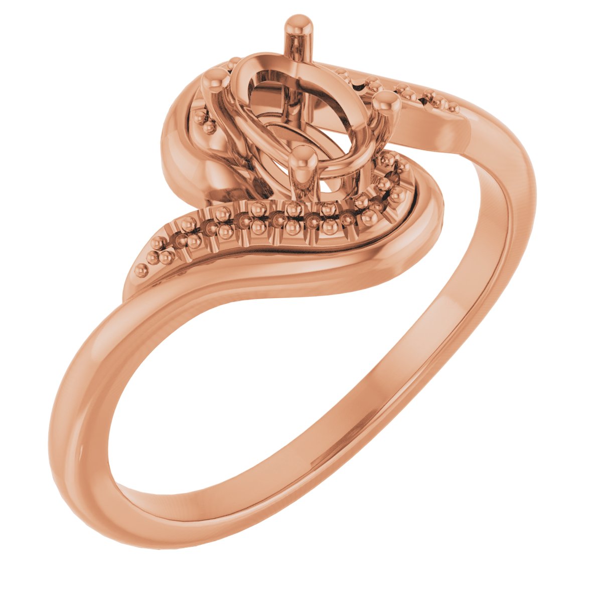 Accented Bypass Engagement Ring