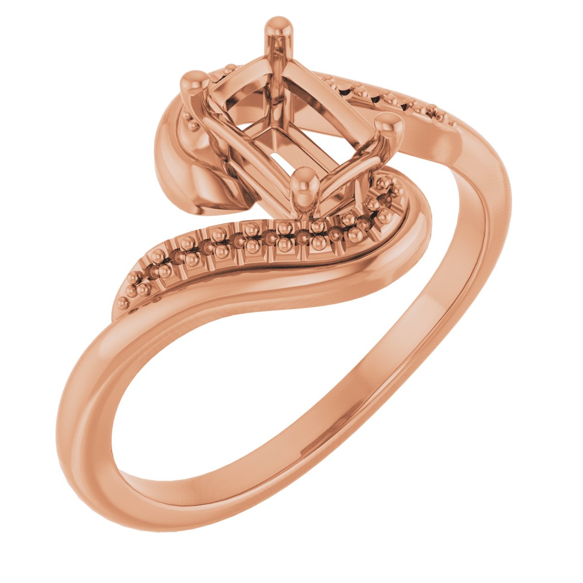 Accented Bypass Engagement Ring