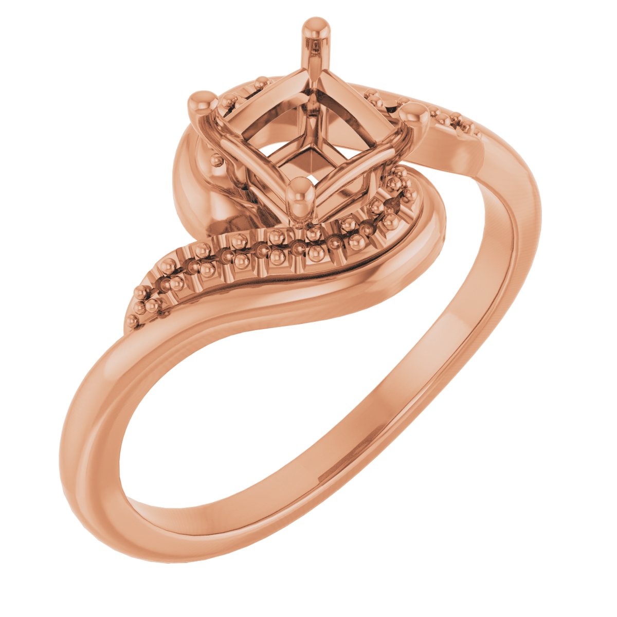 Accented Bypass Engagement Ring