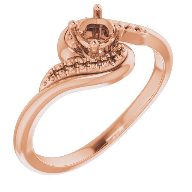 Accented Bypass Engagement Ring