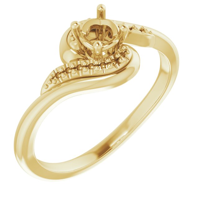 Accented Bypass Engagement Ring