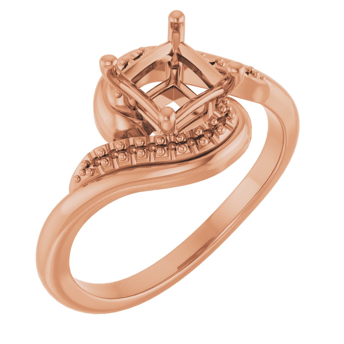 Accented Bypass Engagement Ring