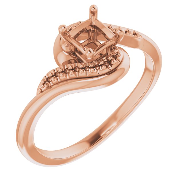 Accented Bypass Engagement Ring