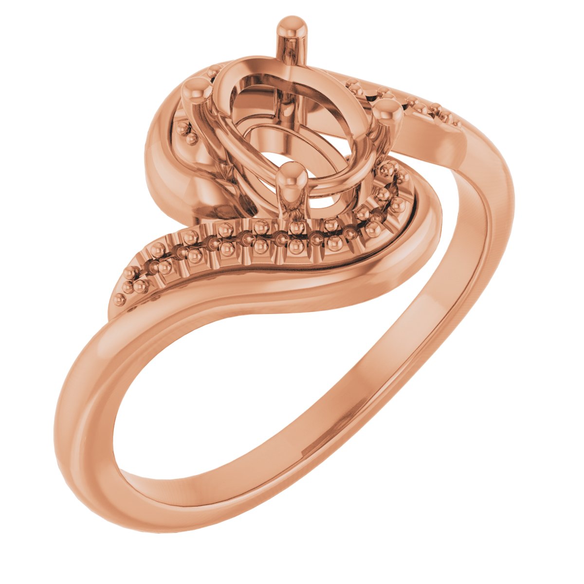 Accented Bypass Engagement Ring