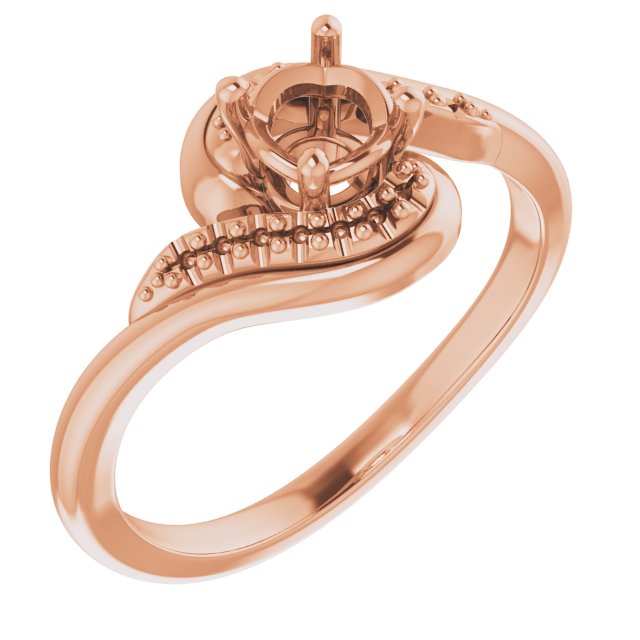 Accented Bypass Engagement Ring