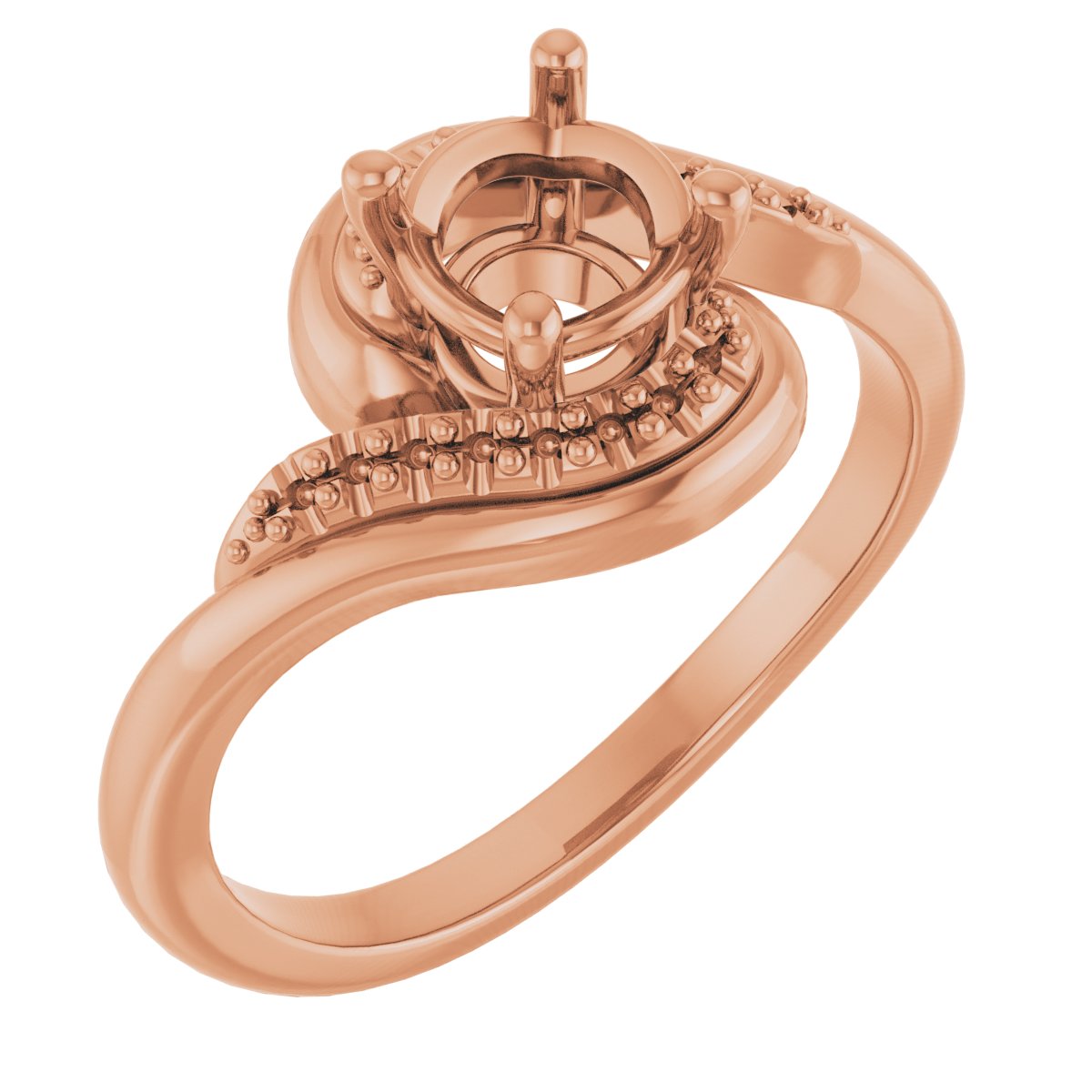 Accented Bypass Engagement Ring