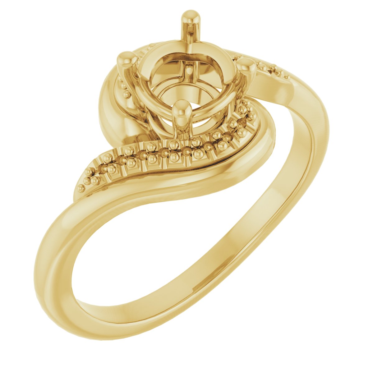 Accented Bypass Engagement Ring