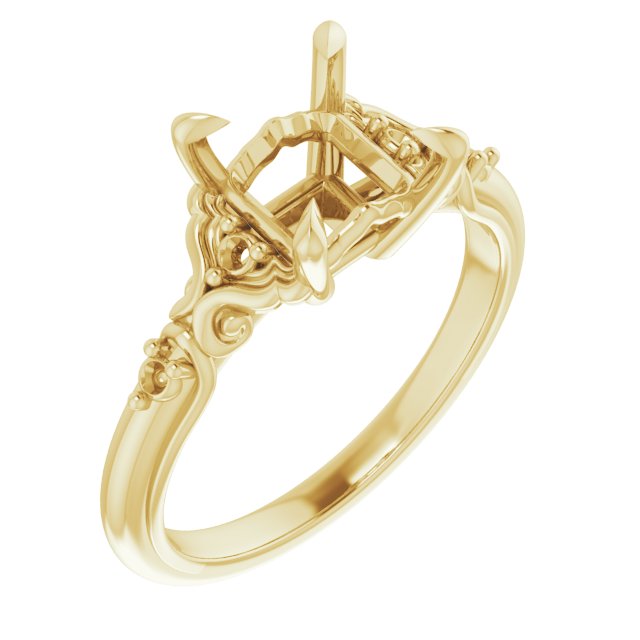 Accented Sculptural Engagement Ring