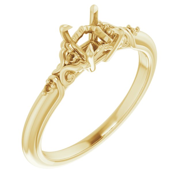 Accented Sculptural Engagement Ring