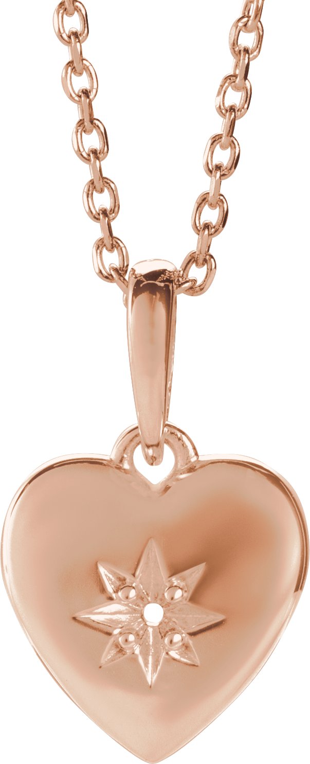 Accented Heart Necklace or Pendant