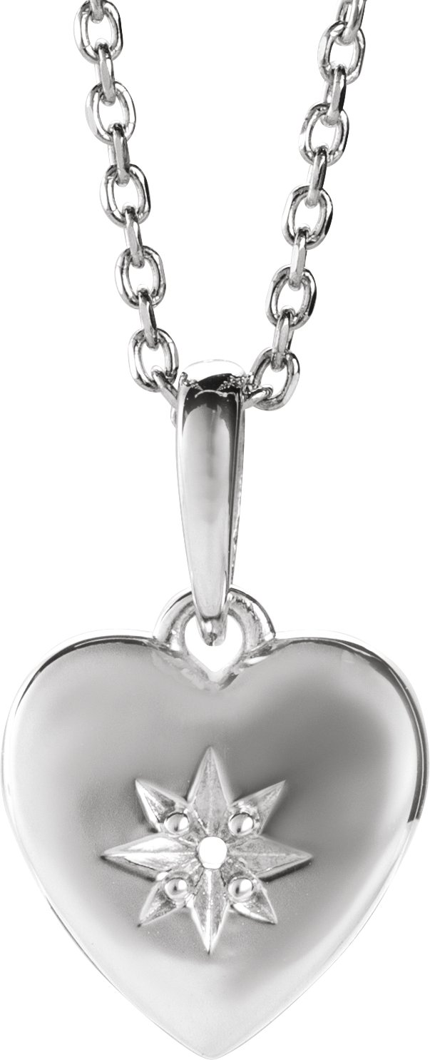 Accented Heart Necklace or Pendant