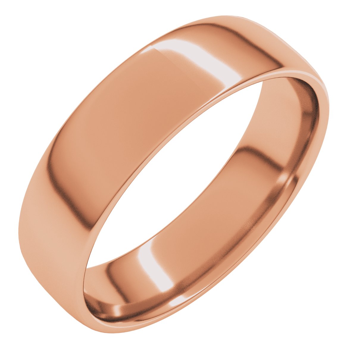 10K Rose 6 mm Comfort-Fit Lightweight European-Style Band Size 4
