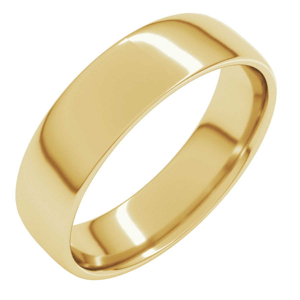 10K Yellow 6 mm Comfort-Fit Lightweight European-Style Band Size 4