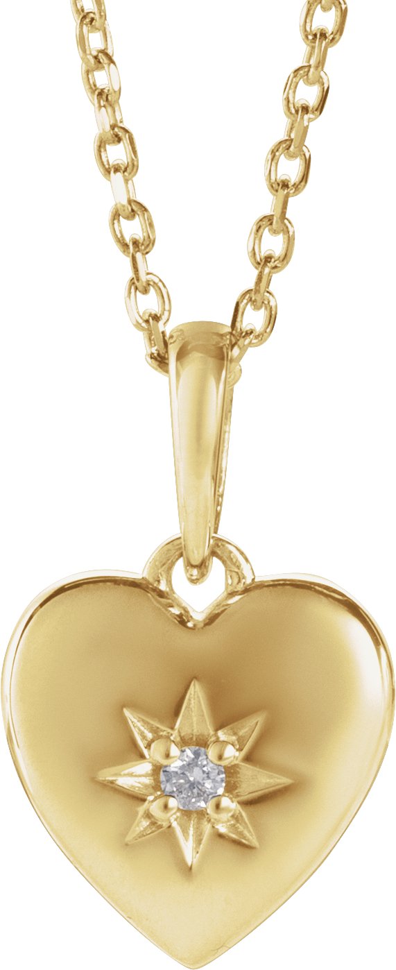 Accented Heart Necklace or Pendant
