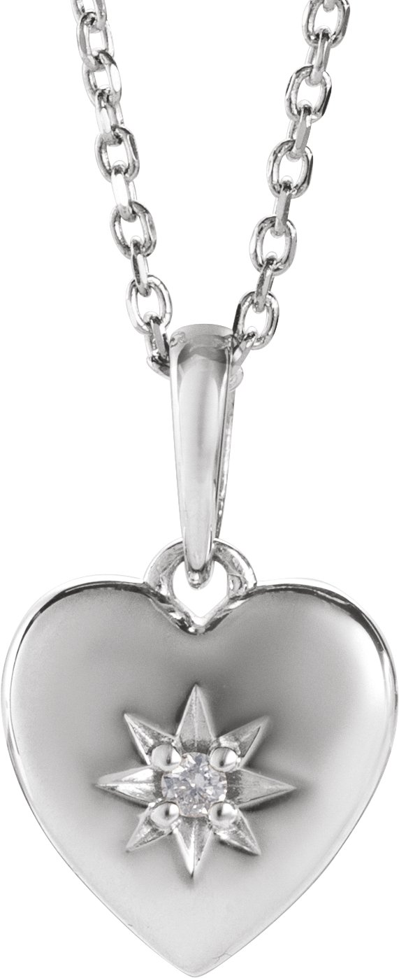 Accented Heart Necklace or Pendant