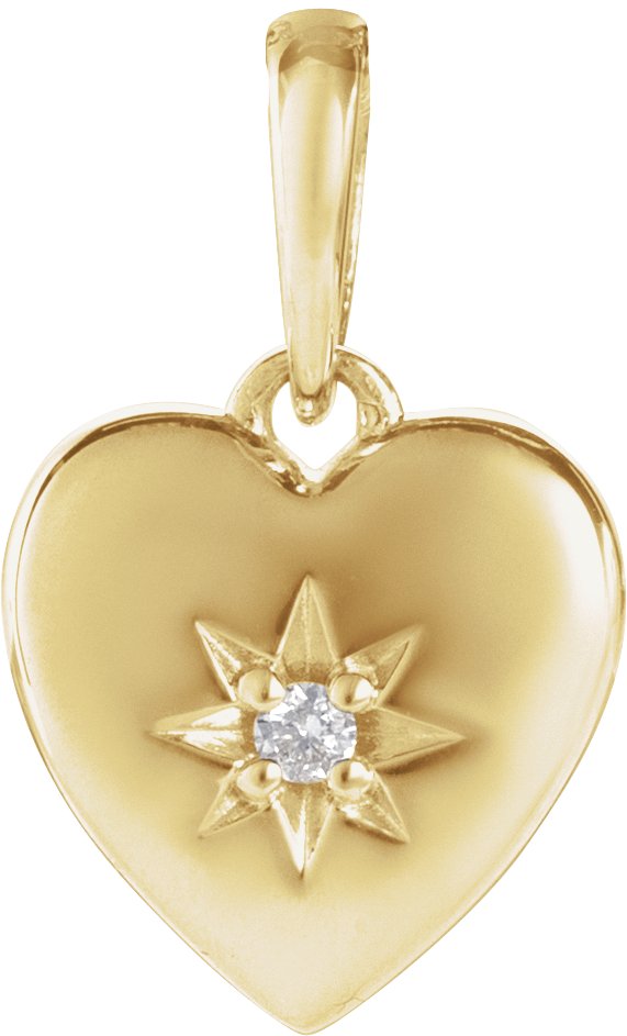 Accented Heart Necklace or Pendant