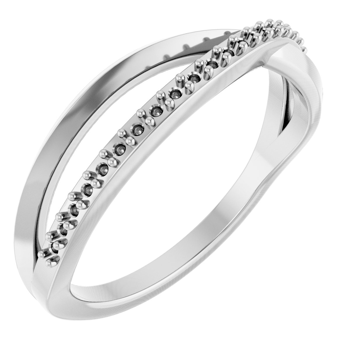 Accented Criss-Cross Ring