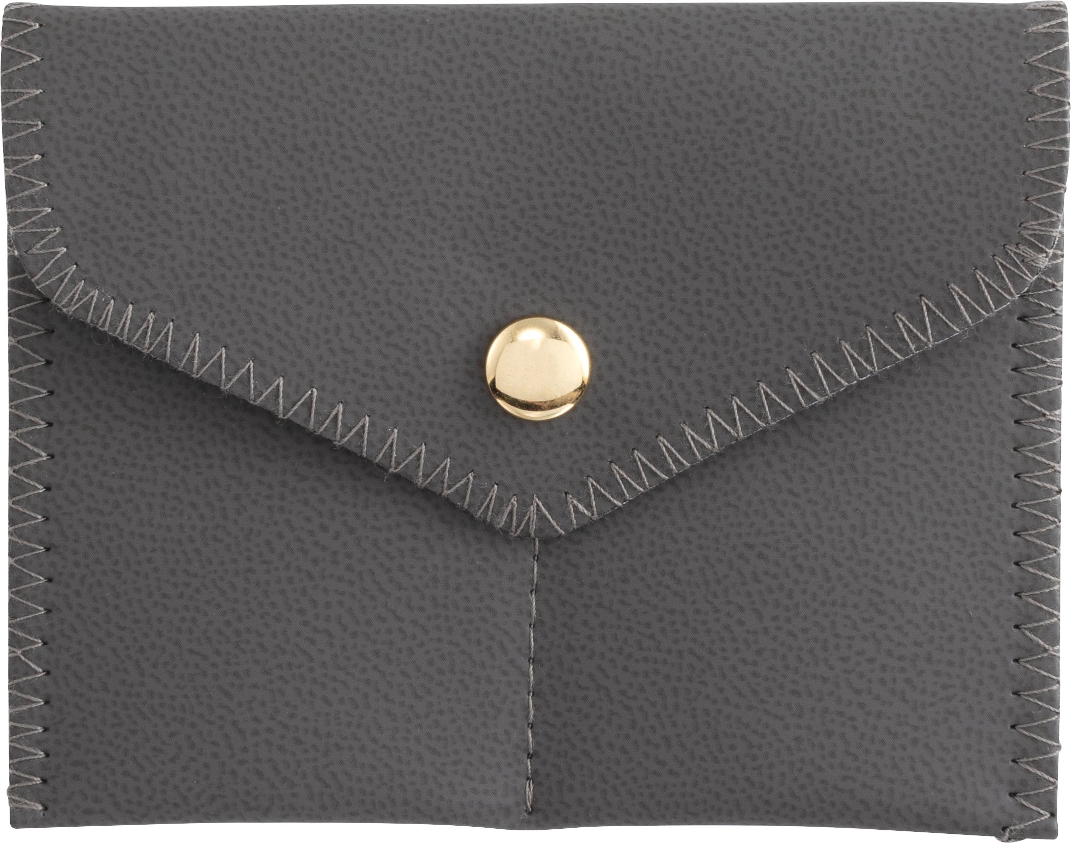 Leatherette Snap Closure Pouch with Insert