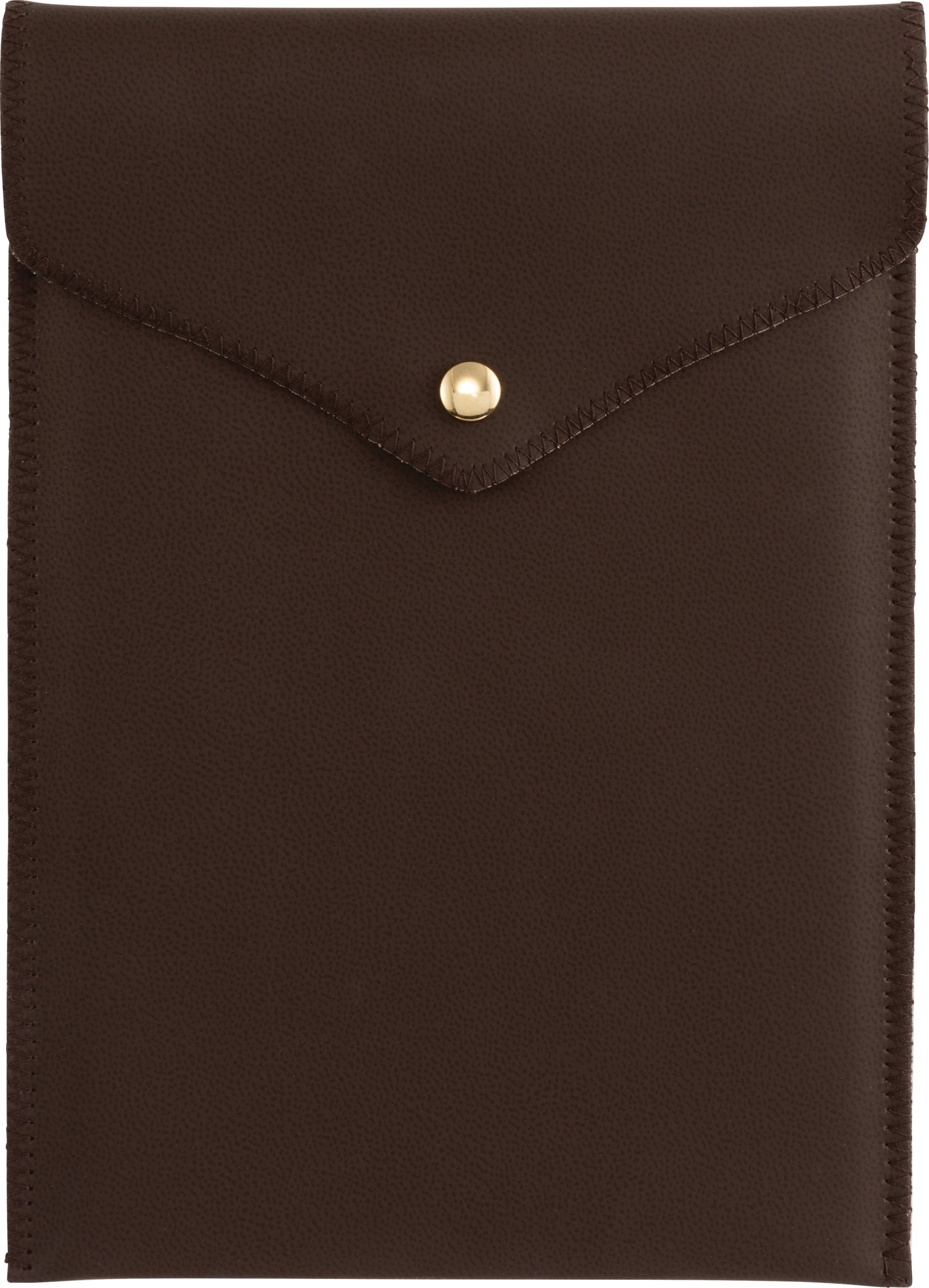 Leatherette Snap Closure Pouch with Insert