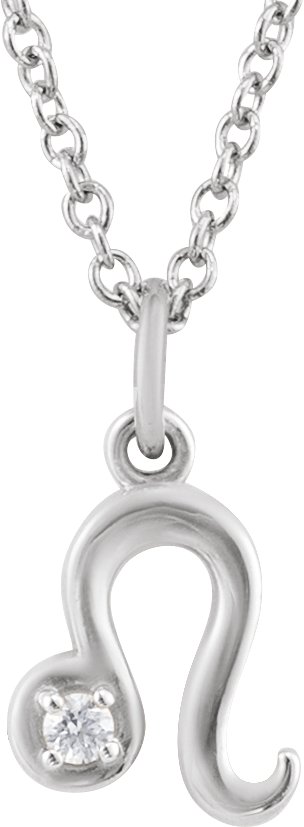 .015 CT Natural Diamond Sagittarius Zodiac 16-18" Necklace