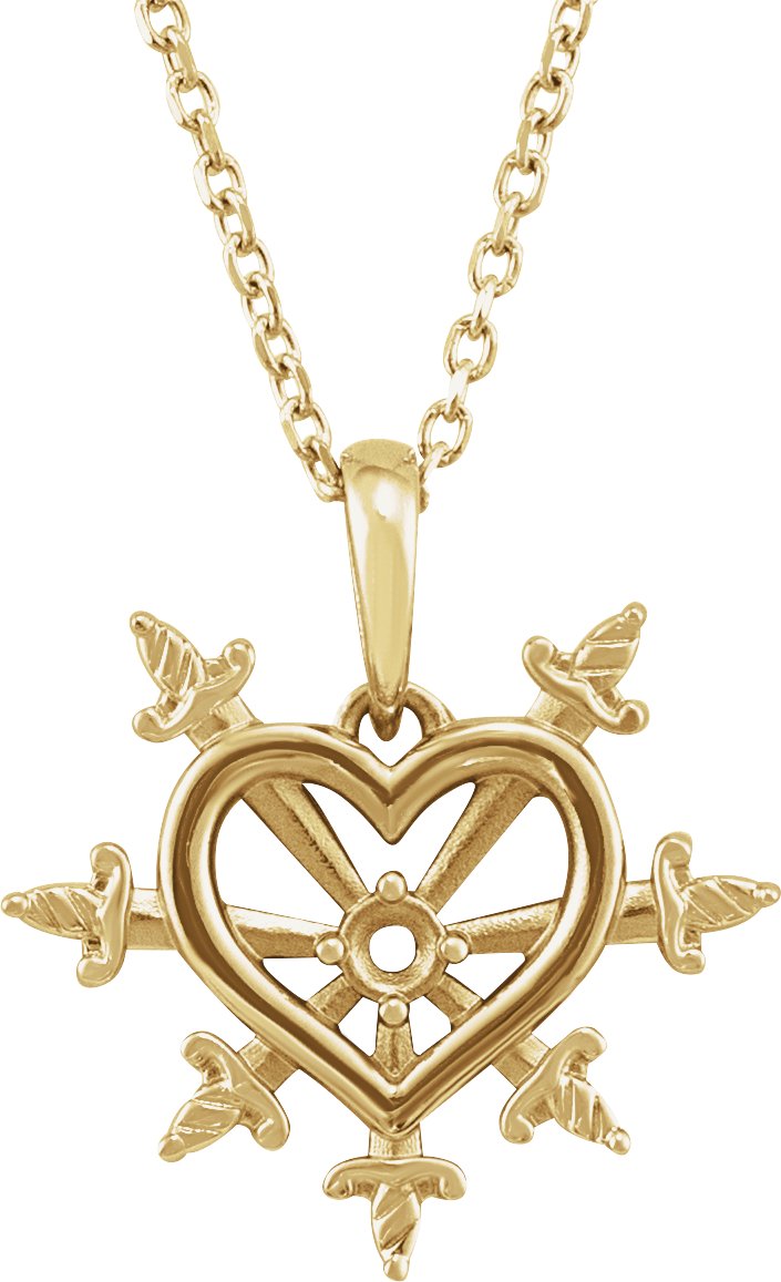 Heart & Daggers Necklace or Pendant