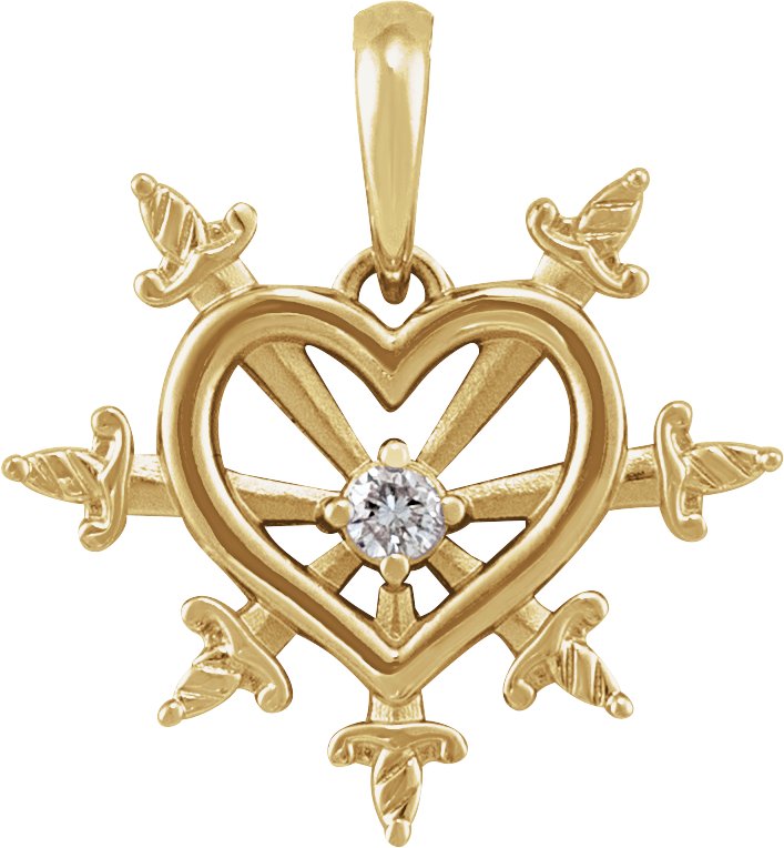 Heart & Daggers Necklace or Pendant