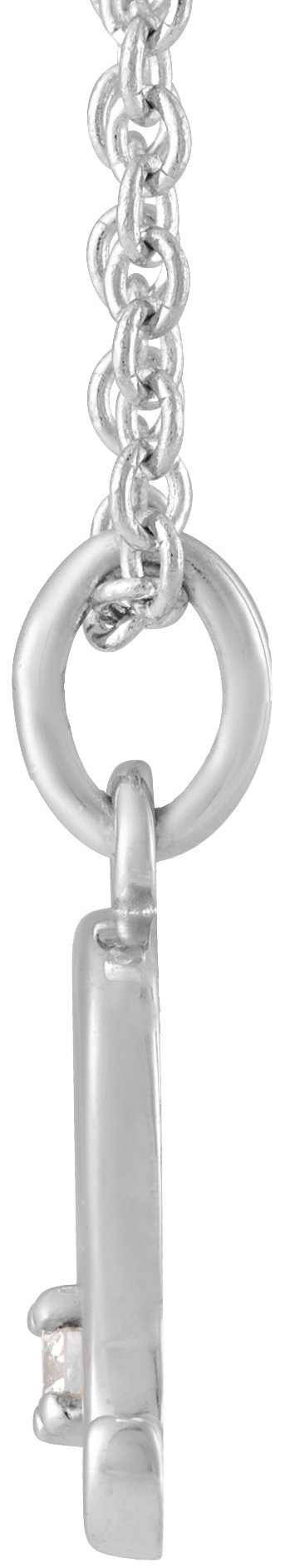 .015 CT Natural Diamond Sagittarius Zodiac 16-18" Necklace view 3