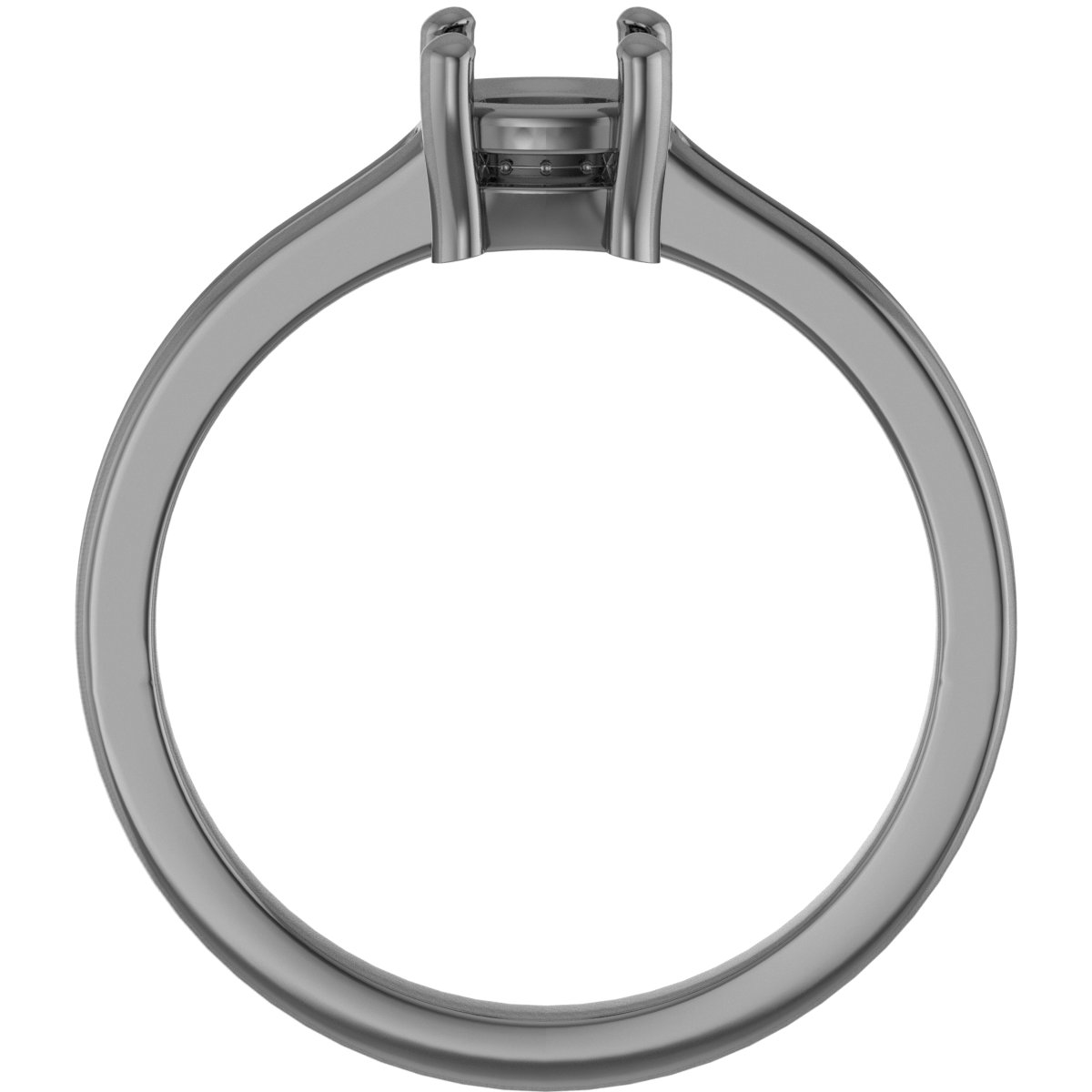 5 mm Cushion Engagement Ring Mounting view 2