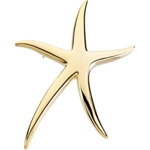 14K Yellow 62.2x47.2 mm Starfish Brooch or Pendant Ref. 2428315