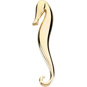 14K Yellow 63x16 mm Sea Horse Brooch or Pendant Ref. 2451027