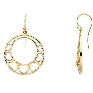 Circle Heart Earrings