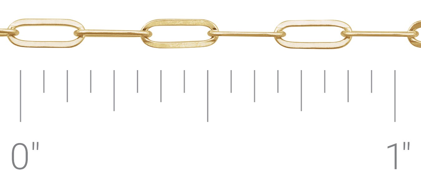 2.1 mm Paperclip-Style Chain
