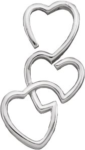 Triple Heart Slide Pendant