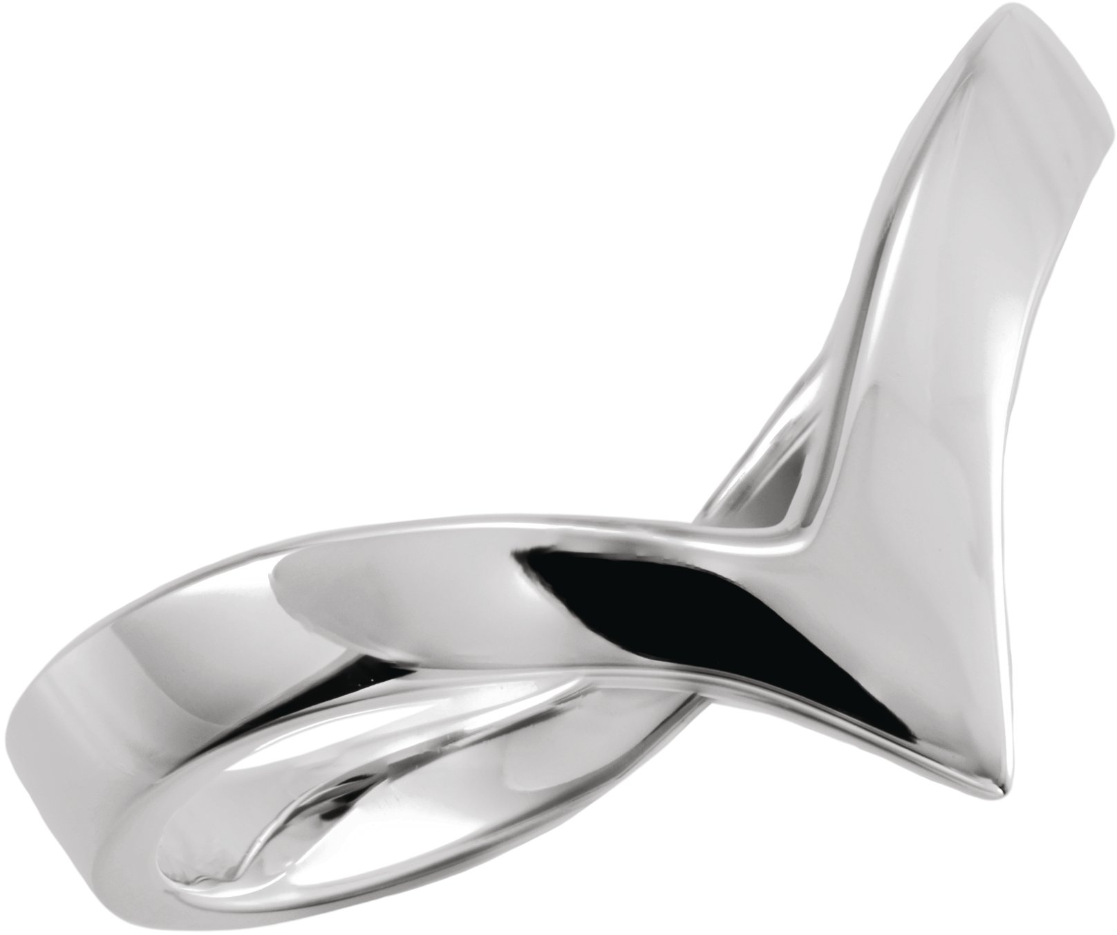 Platinum Freeform V Ring