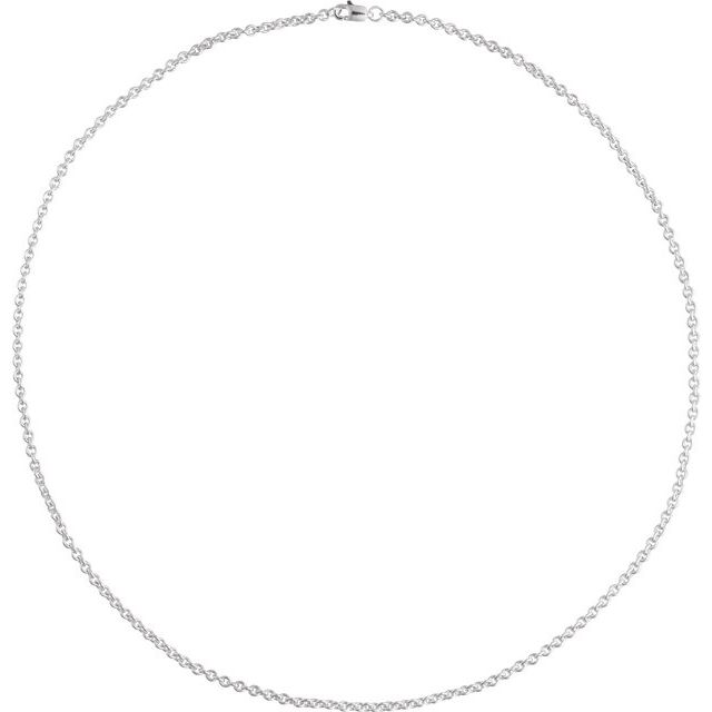 Sterling Silver 2.4 mm Cable 20 Chain