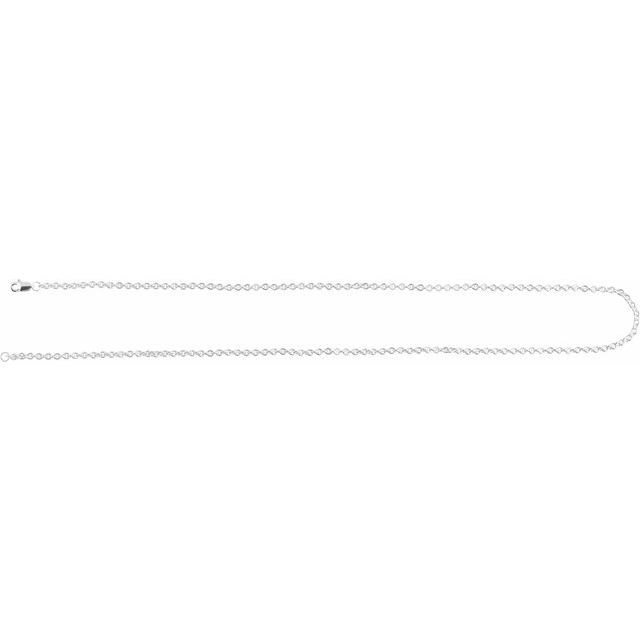 Sterling Silver 2.4 mm Cable 20 Chain
