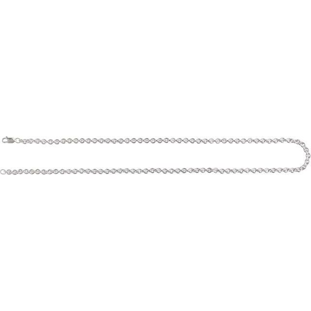 Sterling Silver 4 mm Cable 18 Chain