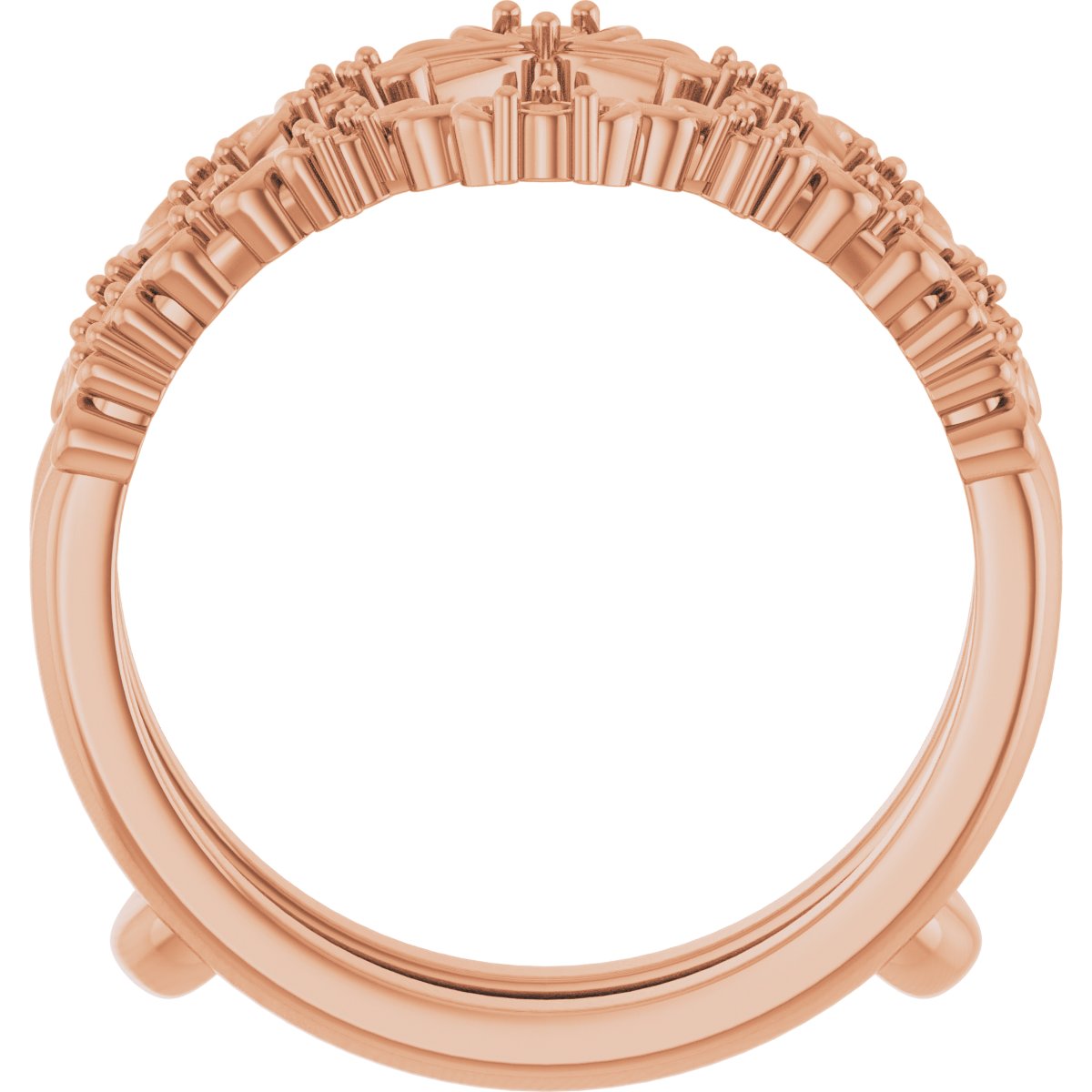 Alternative view of 1/6 CTW Natural Diamond Ring Guard – 14K Rose Gold