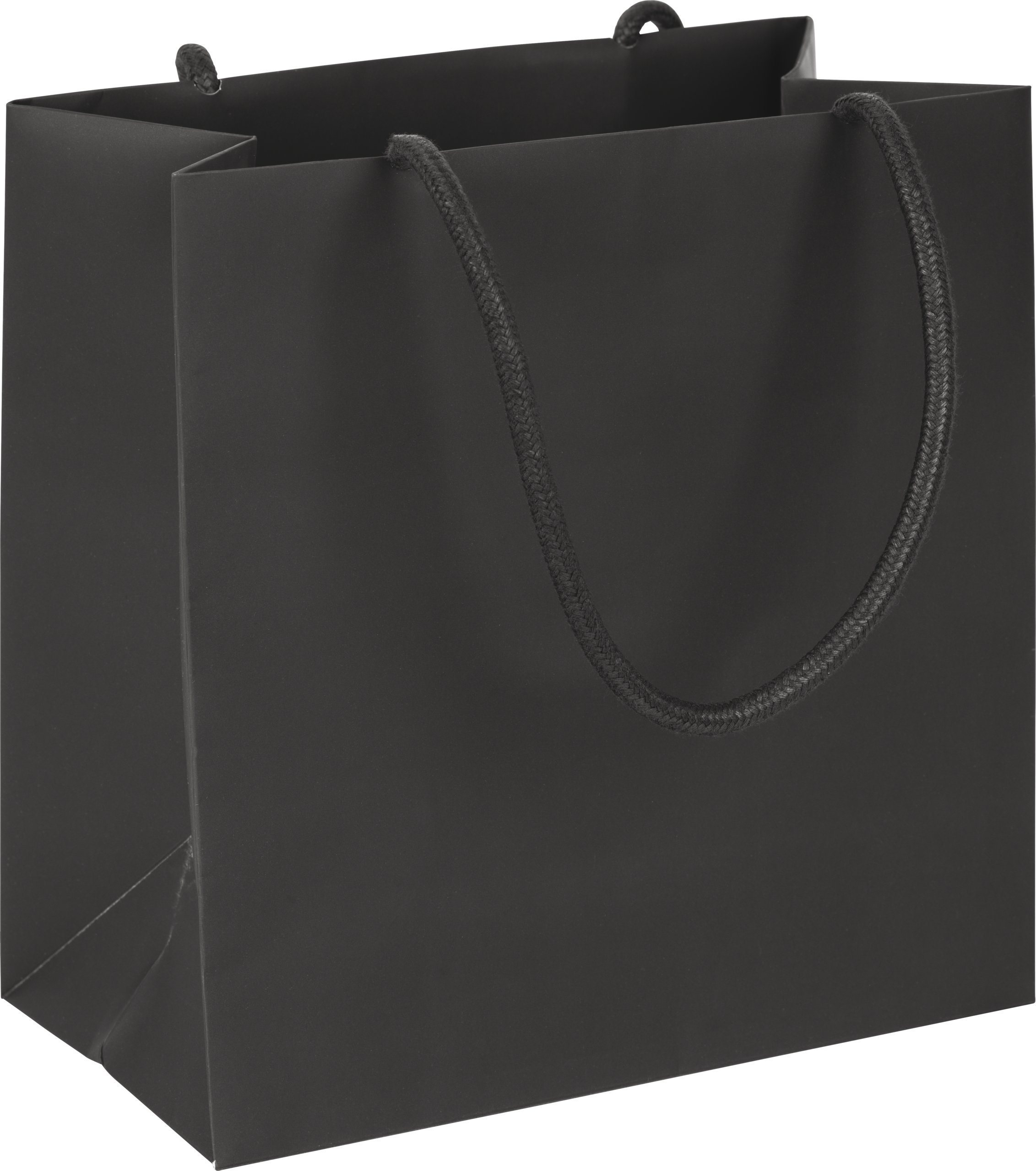 Black Matte Paper Gift Bags With Rope Handles - Medium - Pack of 100 - Multifunctional Jewelry Gift Bags - Fine Jewelry Gift Packaging - Customizable Jewelry Bags - Imprint Your Logo