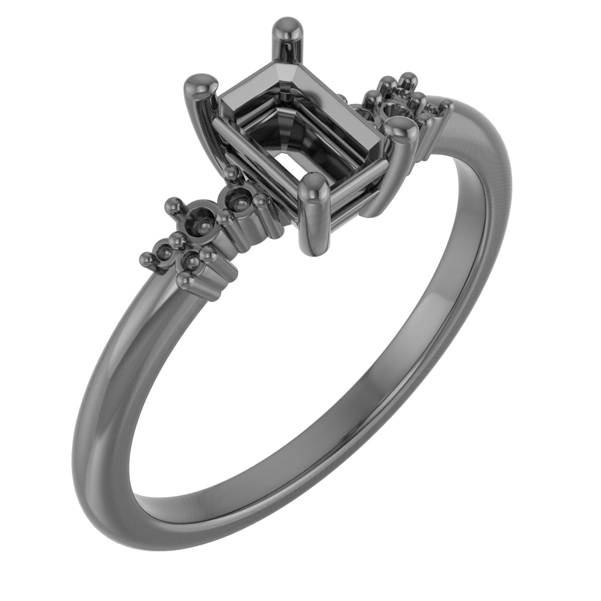 Natural Mozambique Garnet & .06 CTW Lab-Grown Diamond Ring