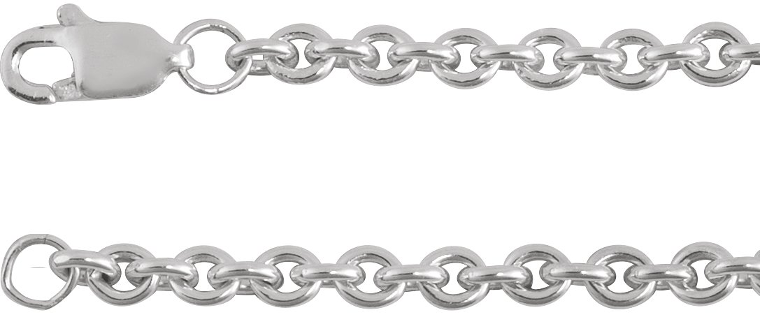 Sterling Silver 2.8 mm Cable 20" Chain