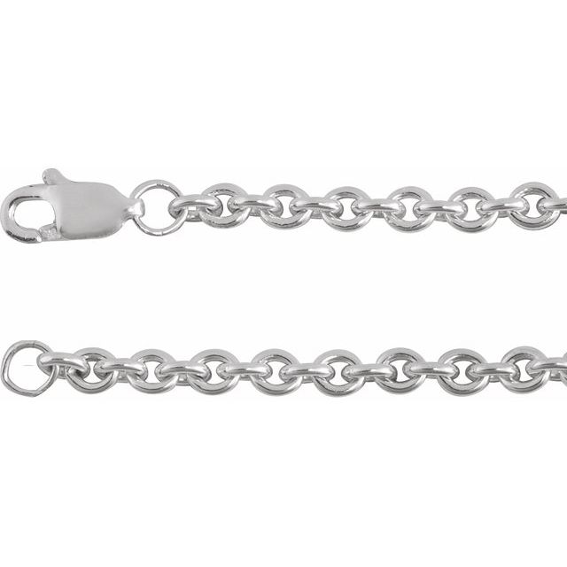 Sterling Silver 2.8 mm Cable 18 Chain