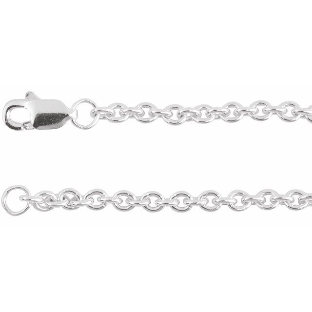 Sterling Silver 2.4 mm Cable 18 Chain