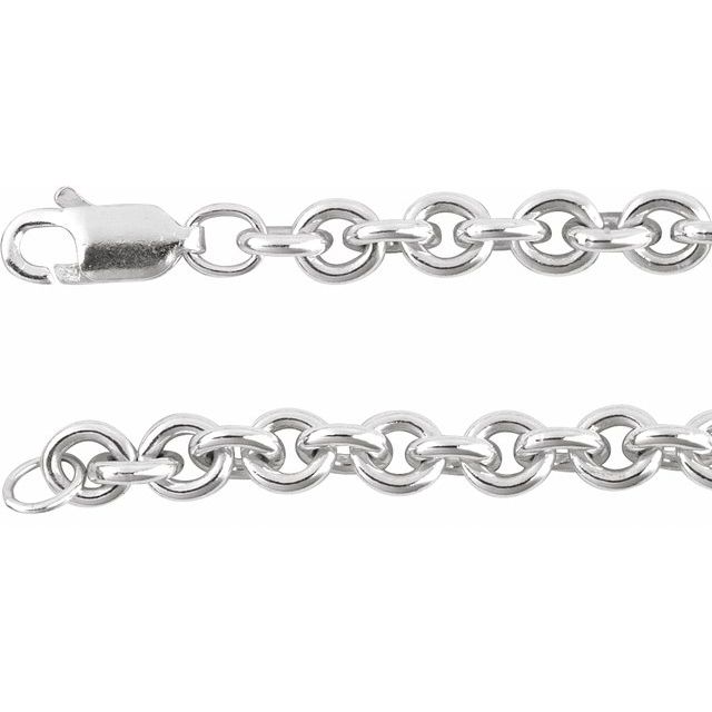 Sterling Silver 4.4 mm Cable 16 Chain