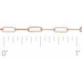 14K Rose 2.1 mm Paperclip-Style Chain by the Inch