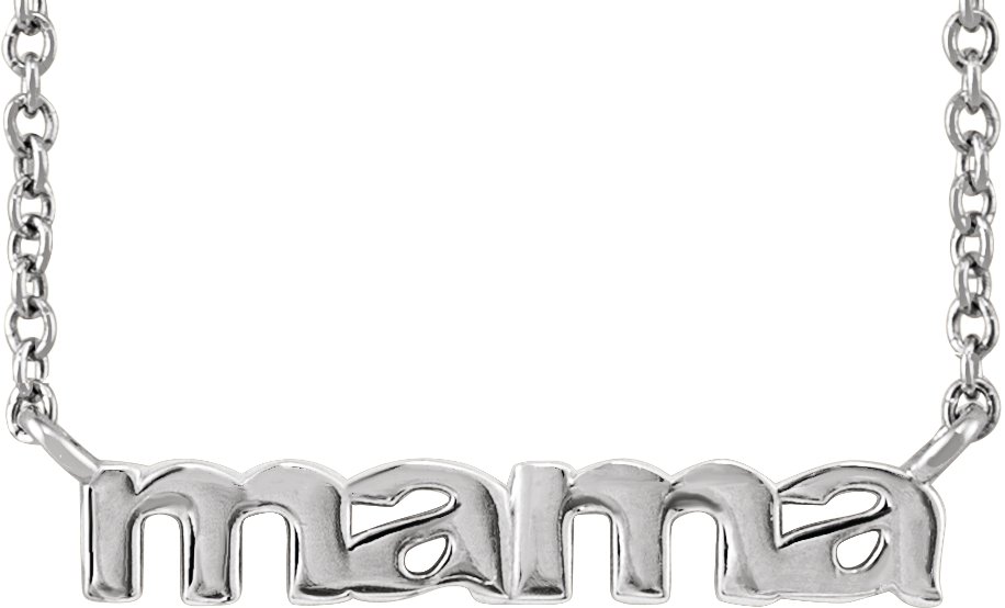 Sterling Silver Script Mama 16